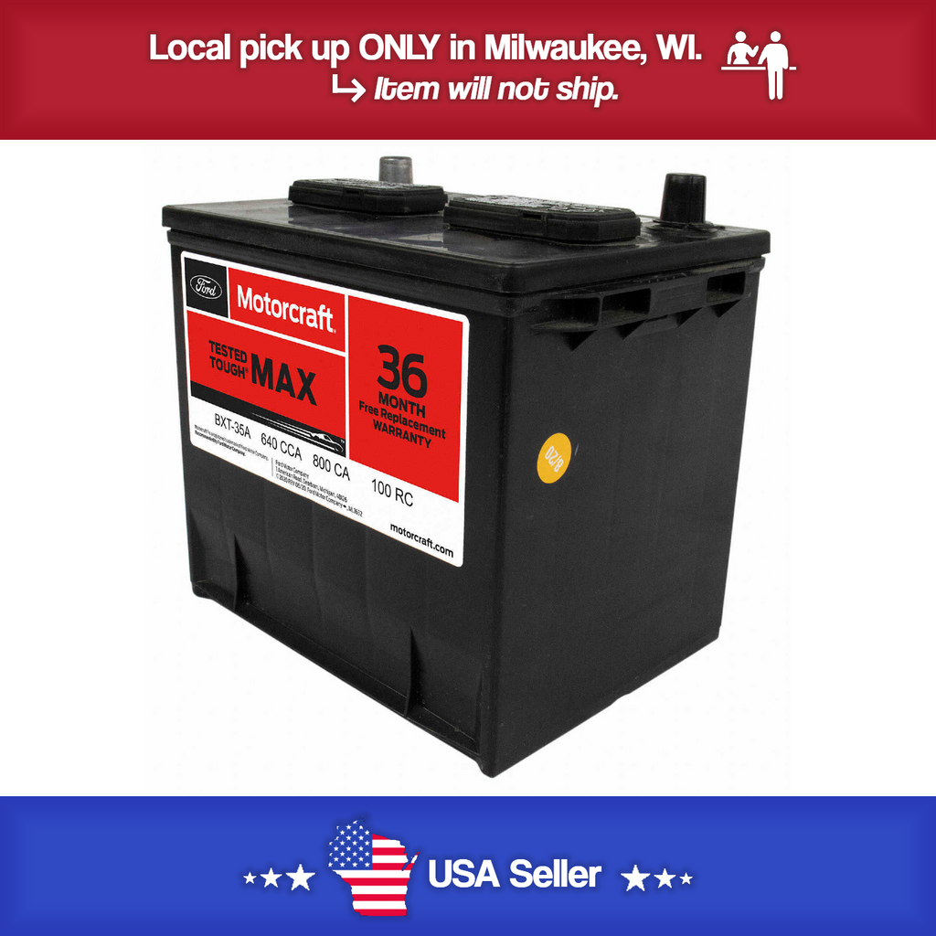 Brand New Vehicle Battery-Tested Tough Max Battery Motorcraft BXT-35-A - 36 Month