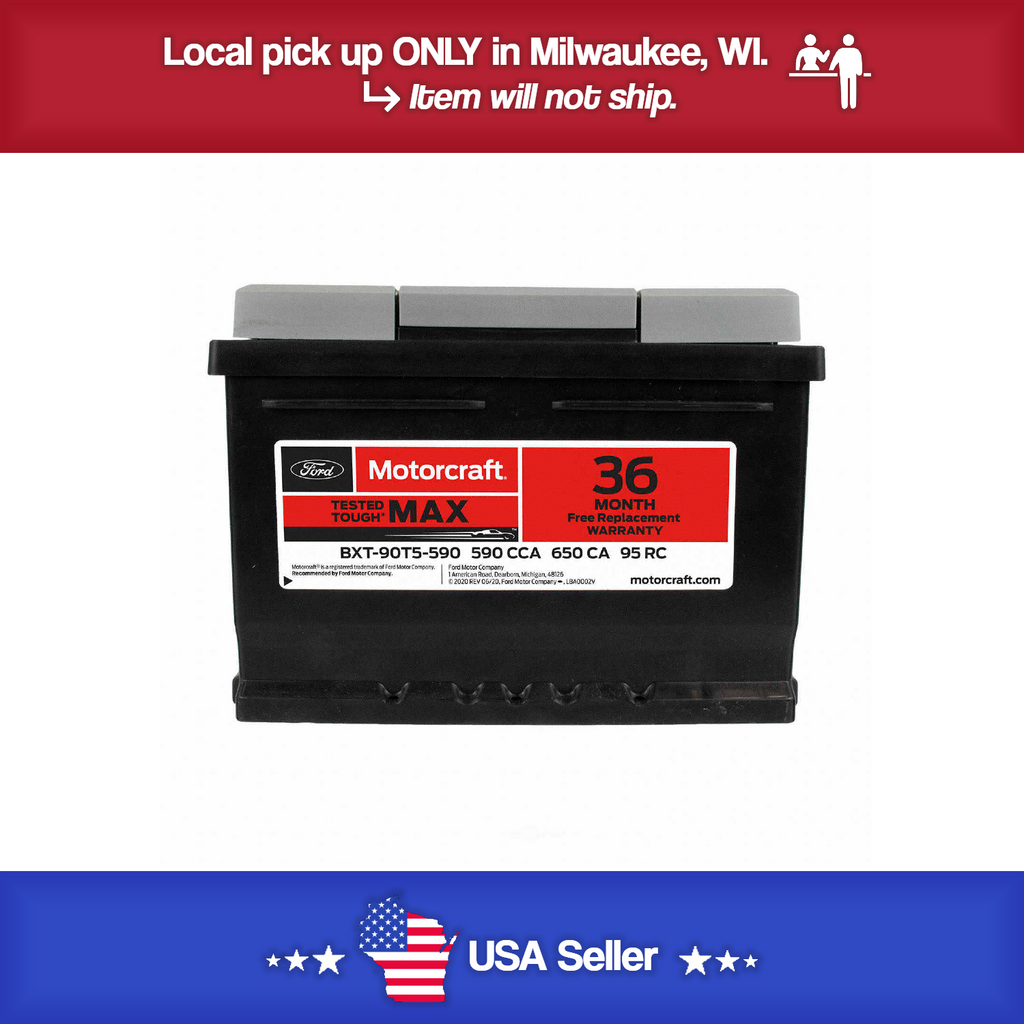 Brand New Vehicle Battery-Tested Tough Max Battery Motorcraft BXT-90T5-590 - 36 Month