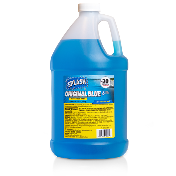 Splash Original Blue Windshield Washer Fluid -20F - 2 Gallon Bundle