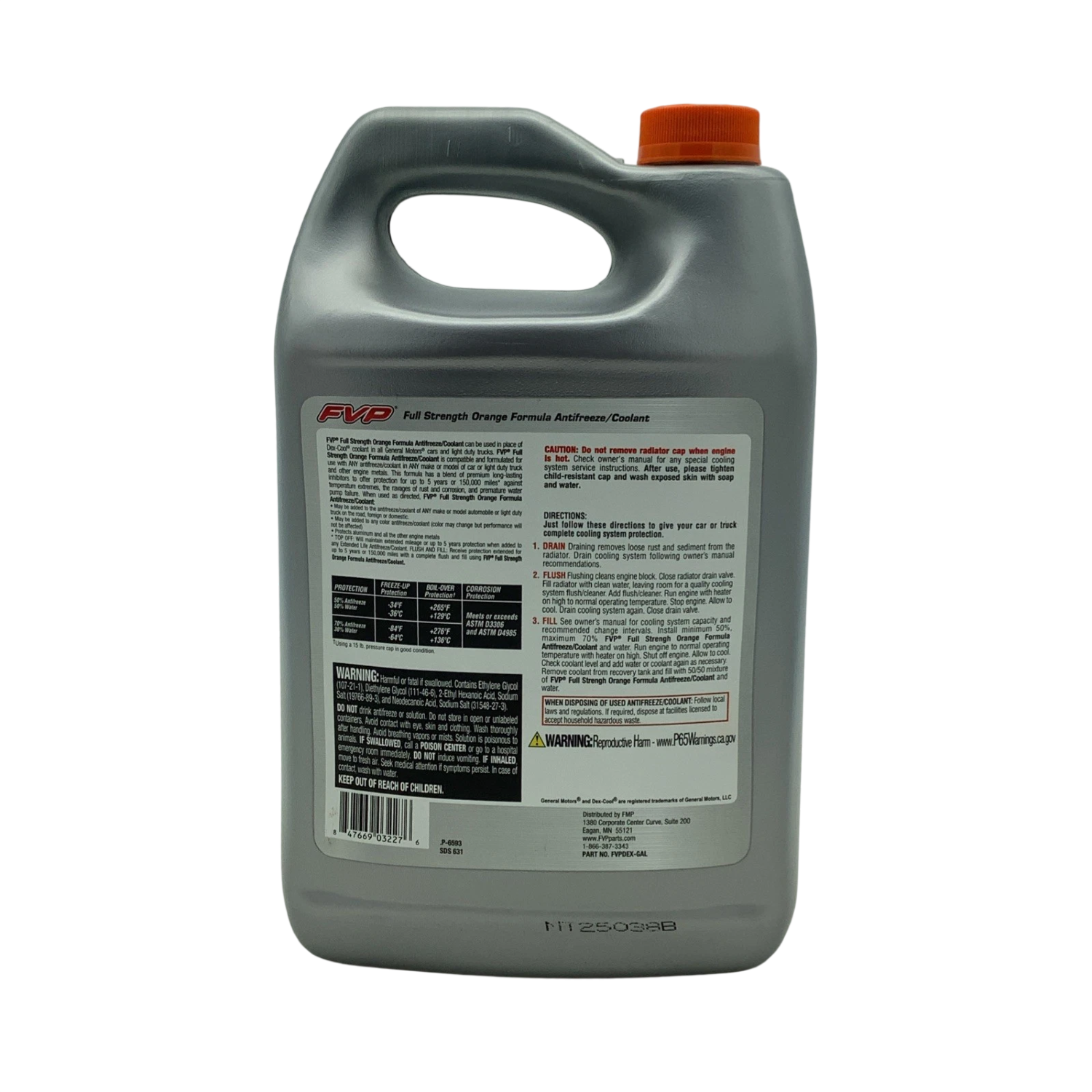 Engine Coolant / Antifreeze-Dex-Cool Orange Concentrate - 2 Pack of Gallon's FVP