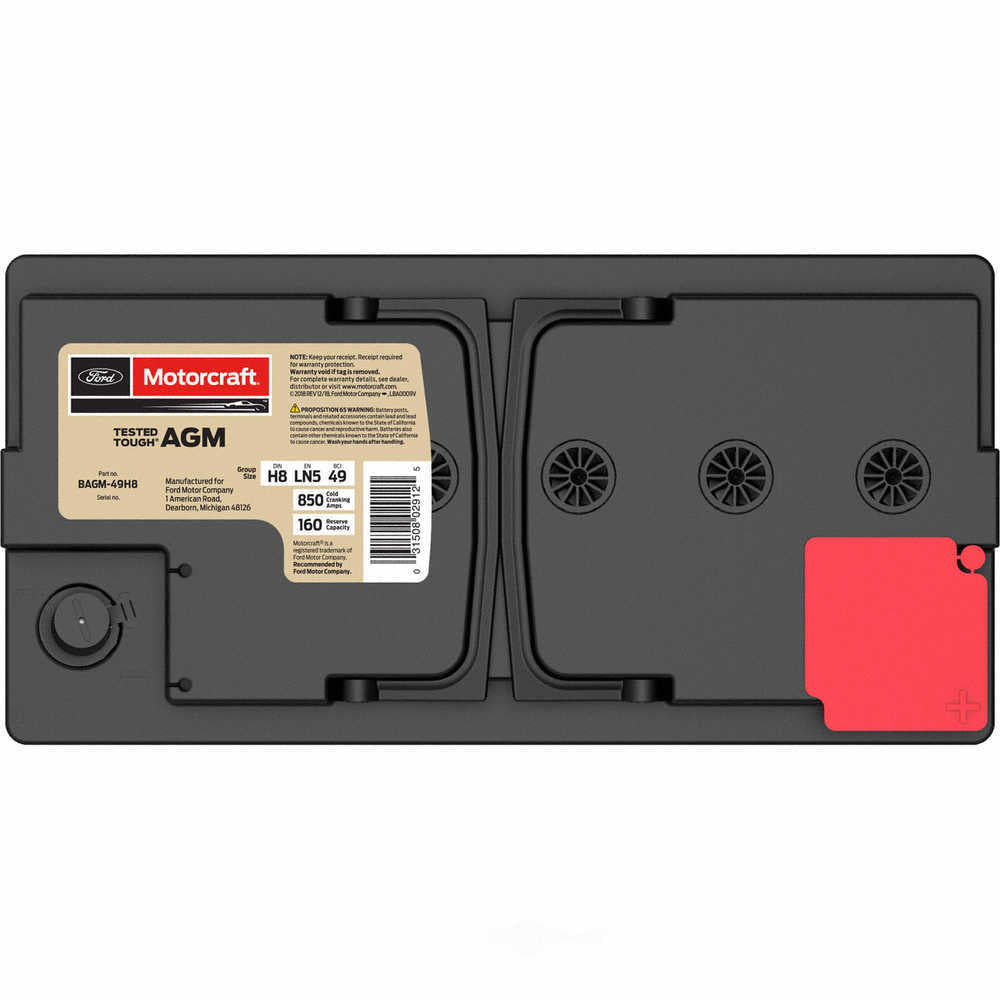 New Battery OEM FORD/Motorcraft AGM 49HA BCI 49 CCA 850 160 Reserve Amp 95Ah