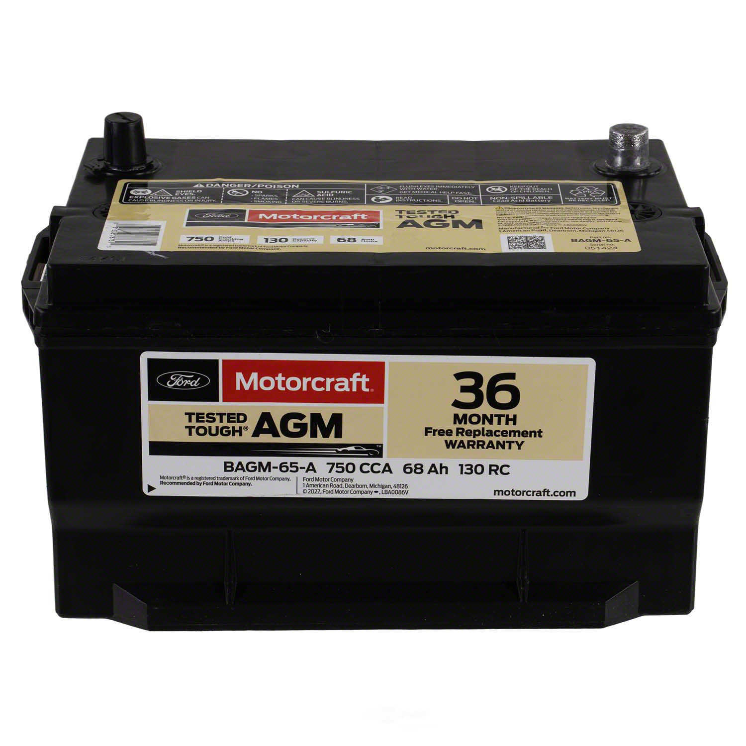 Brand New Genuine Ford OE Battery BAGM-65-A - 36 Month