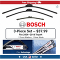 Bosch Clear Advantage Wiper Blade Set – 2 Front + 1 Rear – Fits 2006–2018 Toyota RAV4