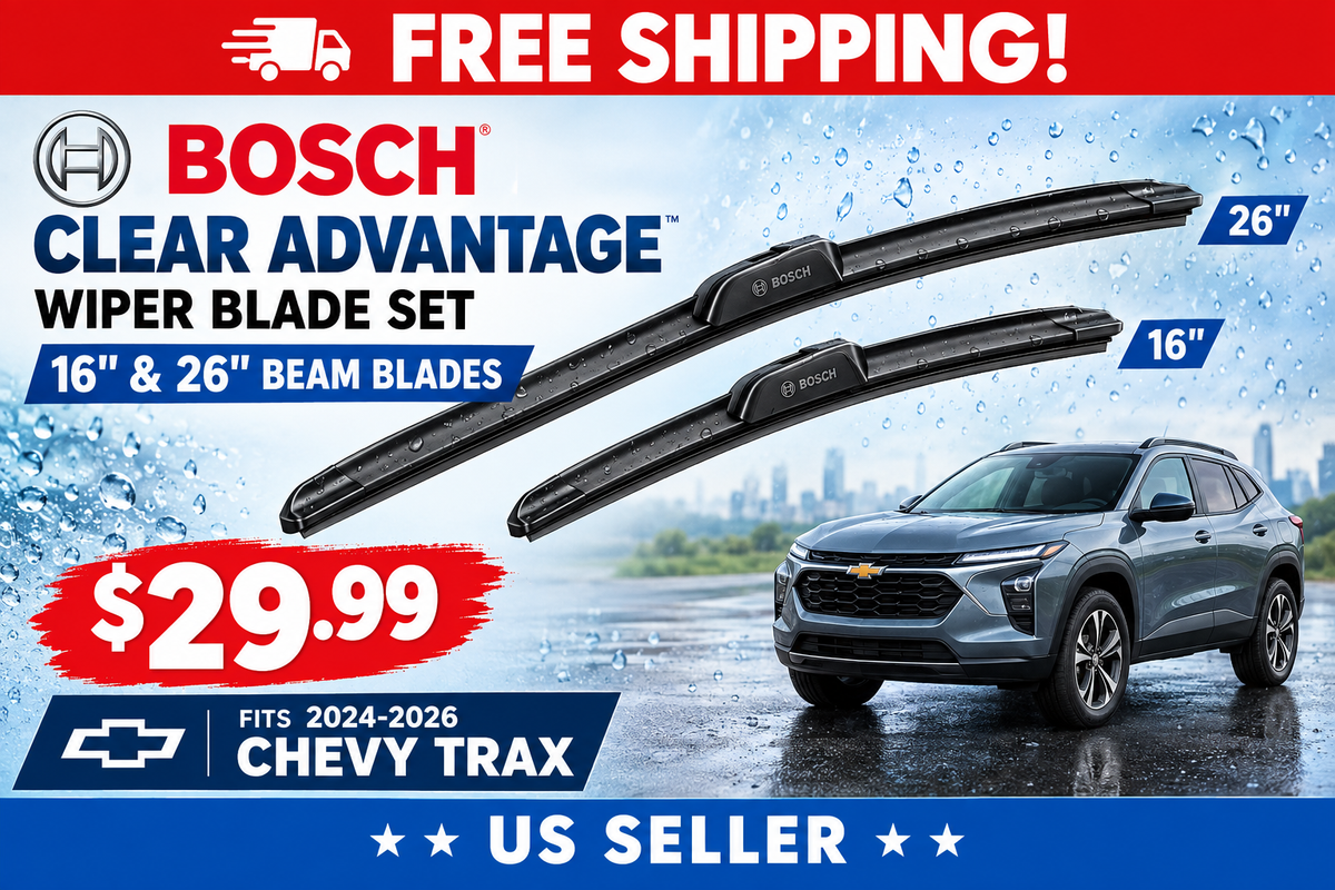 Bosch Clear Advantage Front Wiper Blades - 16" & 26" Beam Set | Fits 2024-2026 Chevy Trax