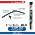 Bosch ICON Wiper Blades – Set of 2 Front – Fits 2014–2025 Subaru Forester
