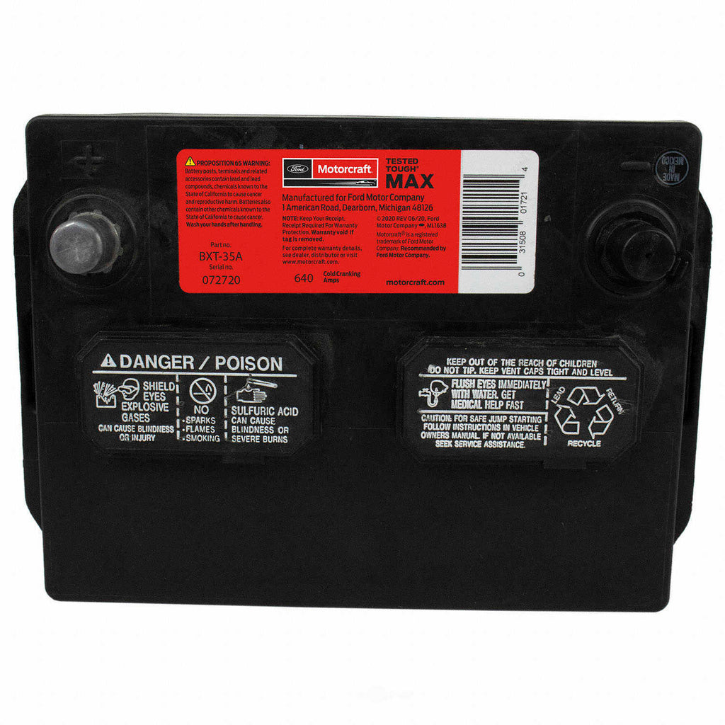 Brand New Vehicle Battery-Tested Tough Max Battery Motorcraft BXT-35-A - 36 Month