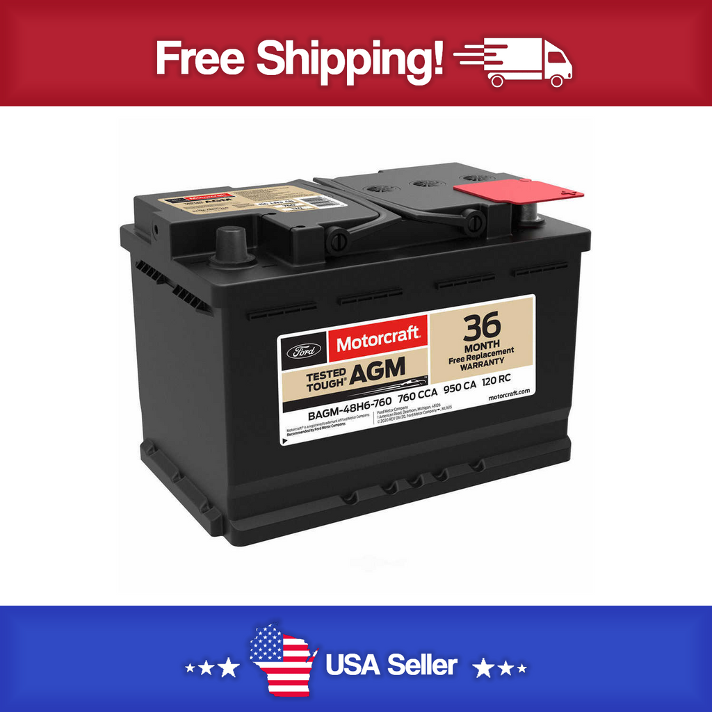 New Genuine Ford Battery BAGM48H6760 / OEM 36 Month Warranty