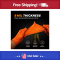 8 Mil Orange Nitrile Gloves Disposable Heavy Duty Powder Free Latex Free XL 3 BX Bundle