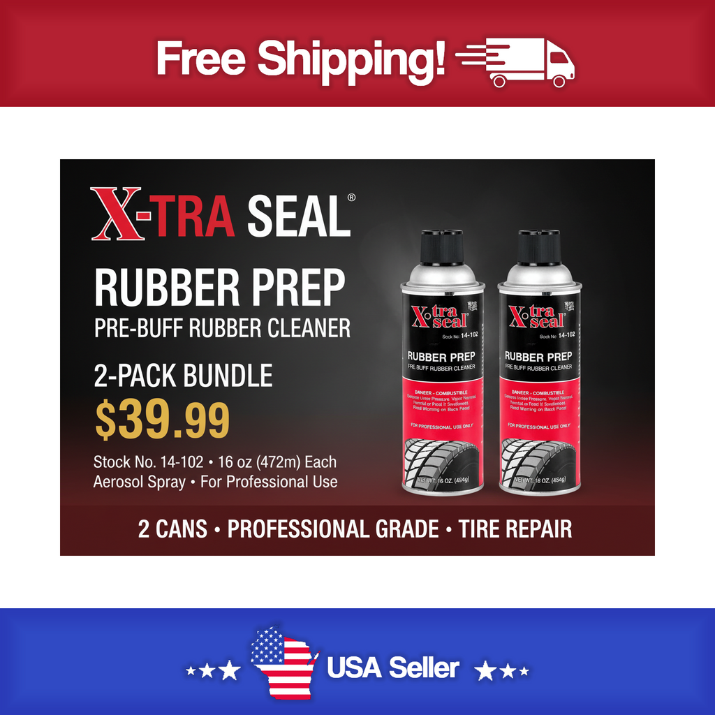 Xtra Seal 14-102 Rubber Prep Pre-Buff Cleaner Aerosol 16oz - 2 Can Bundle