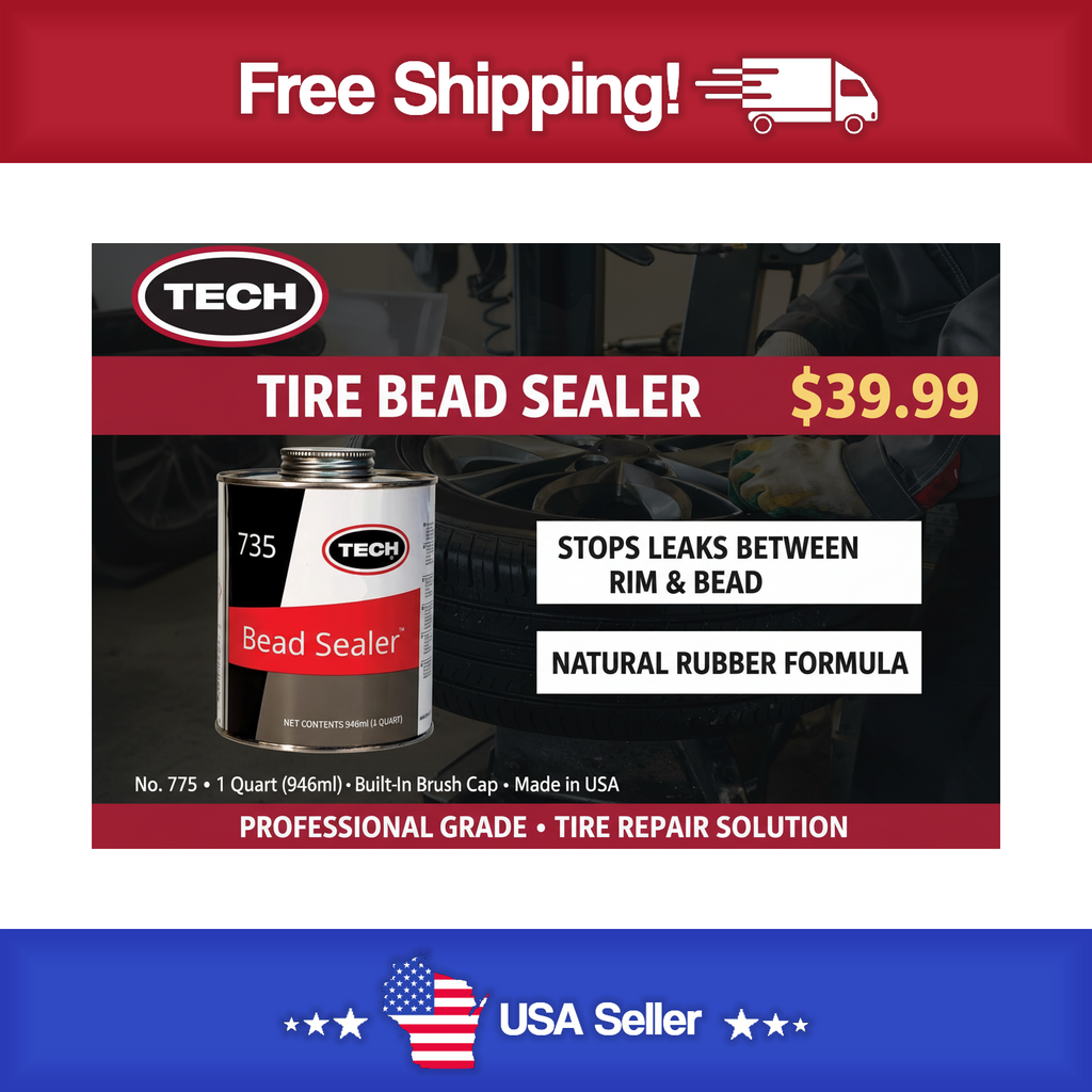 TECH 735 Tire Bead Sealer 1 Quart (946ml) - Stops Leaks Between Rim and Bead