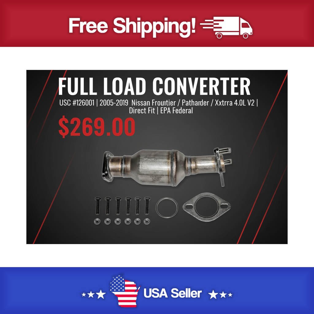 USC 126001 Direct-Fit Catalytic Converter – 2005-2019 Nissan Frontier / Pathfinder / Xterra 4.0L