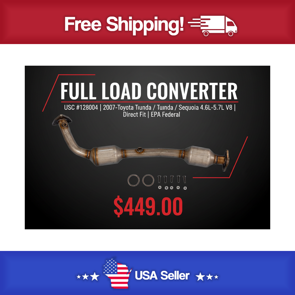 USC 128004 Direct-Fit Catalytic Converter – 2007-2020 Toyota Tundra / Sequoia 4.6L-5.7L V8
