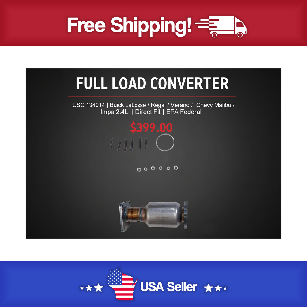 USC 134014 Direct-Fit Catalytic Converter – Buick LaCrosse / Regal / Verano / Chevy Malibu / Impala 2.4L