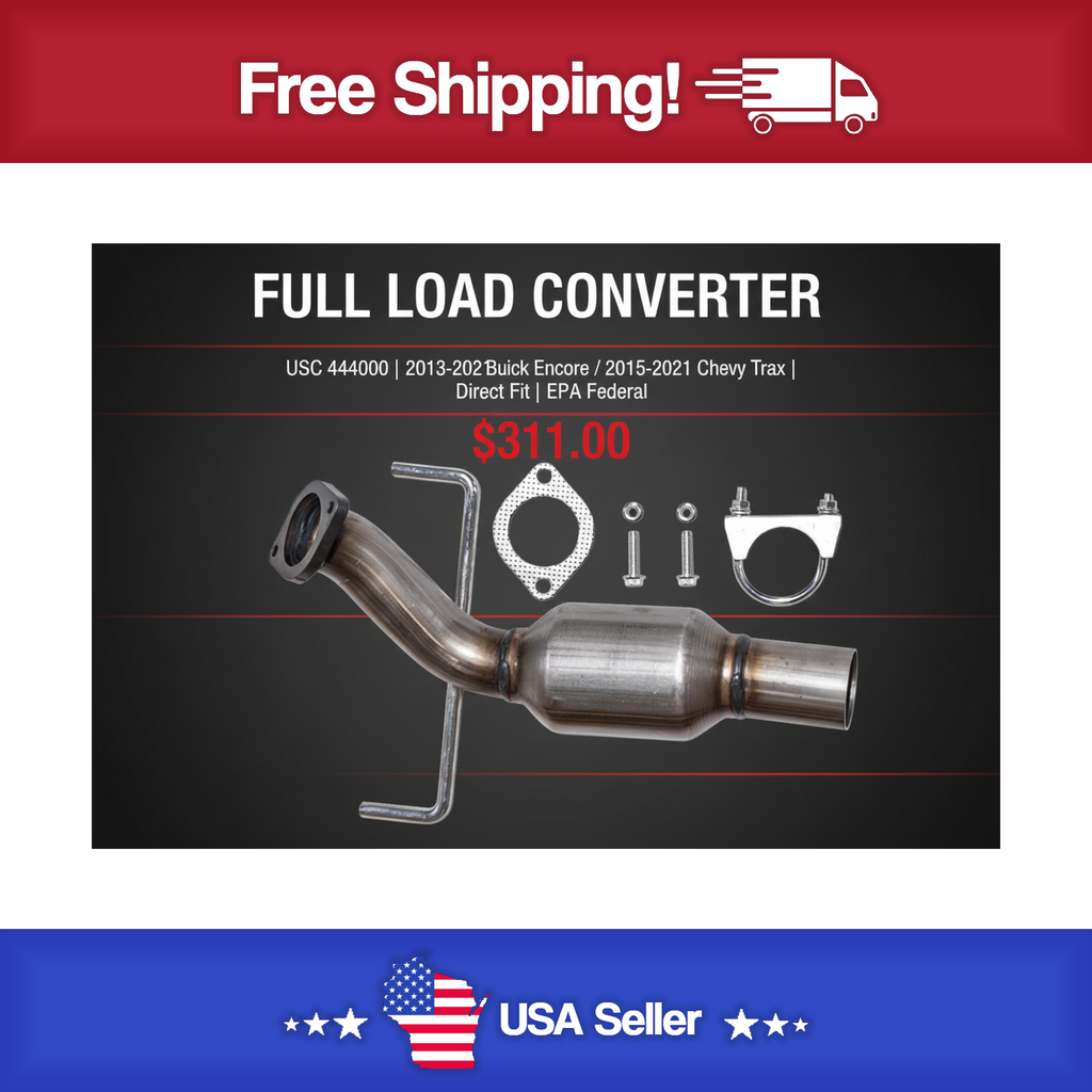 USC 444000 Direct-Fit Catalytic Converter – 2013-2021 Buick Encore / 2015-2021 Chevy Trax [Rear]