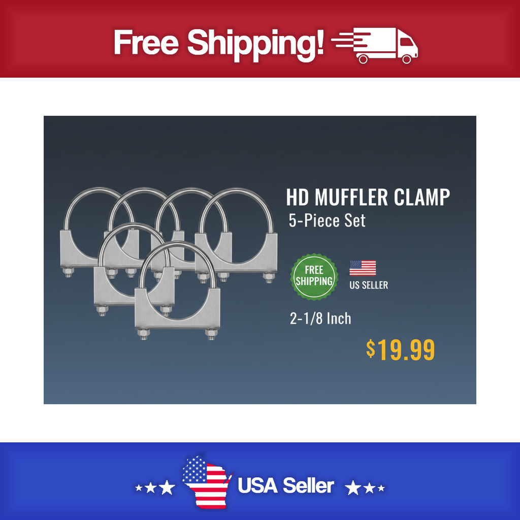 HD Muffler Clamp 2-1/8" - 5 Piece Set