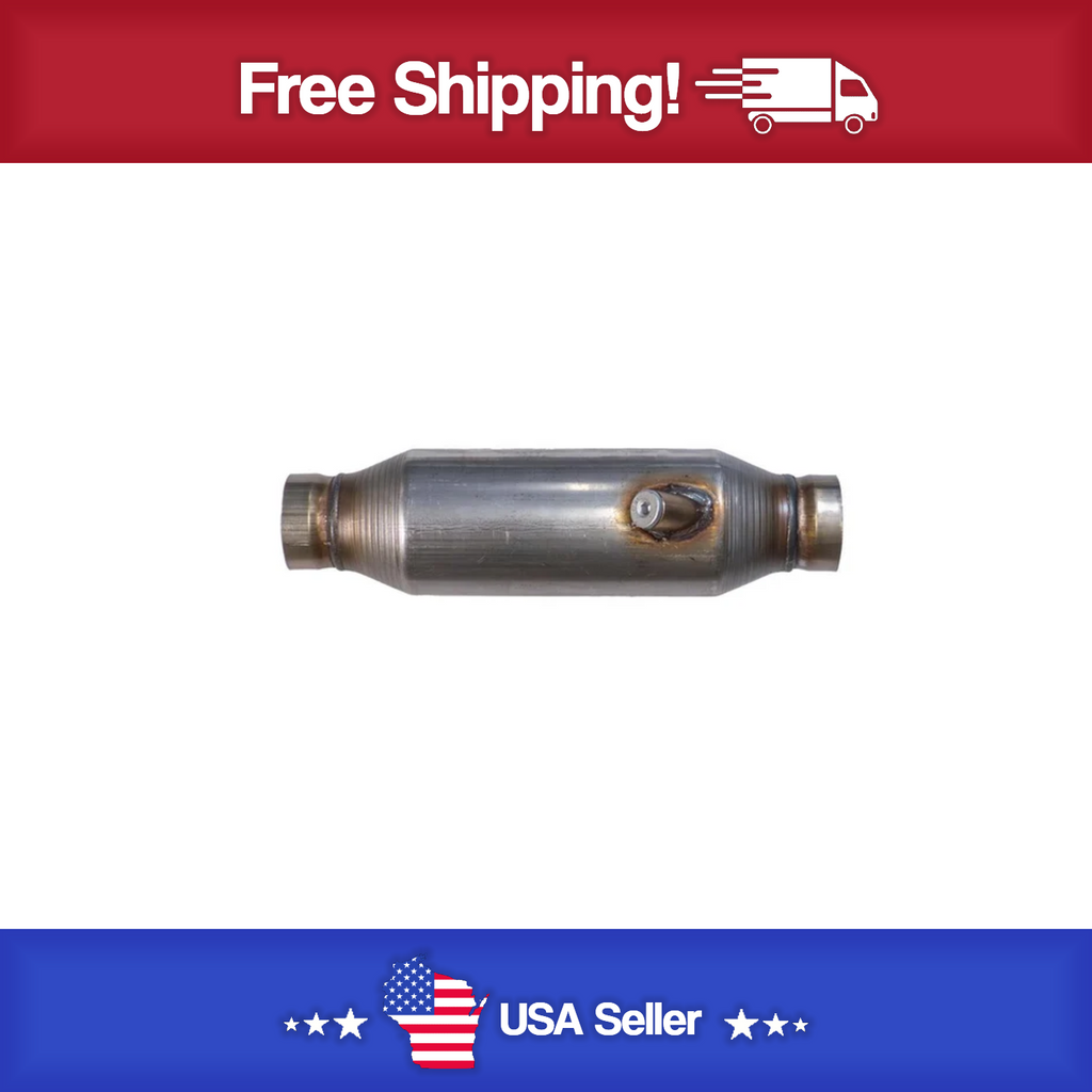 USC 3459001 Universal Catalytic Converter – 2.25" ID Inlet/Outlet | Single O2 Port | EPA Federal