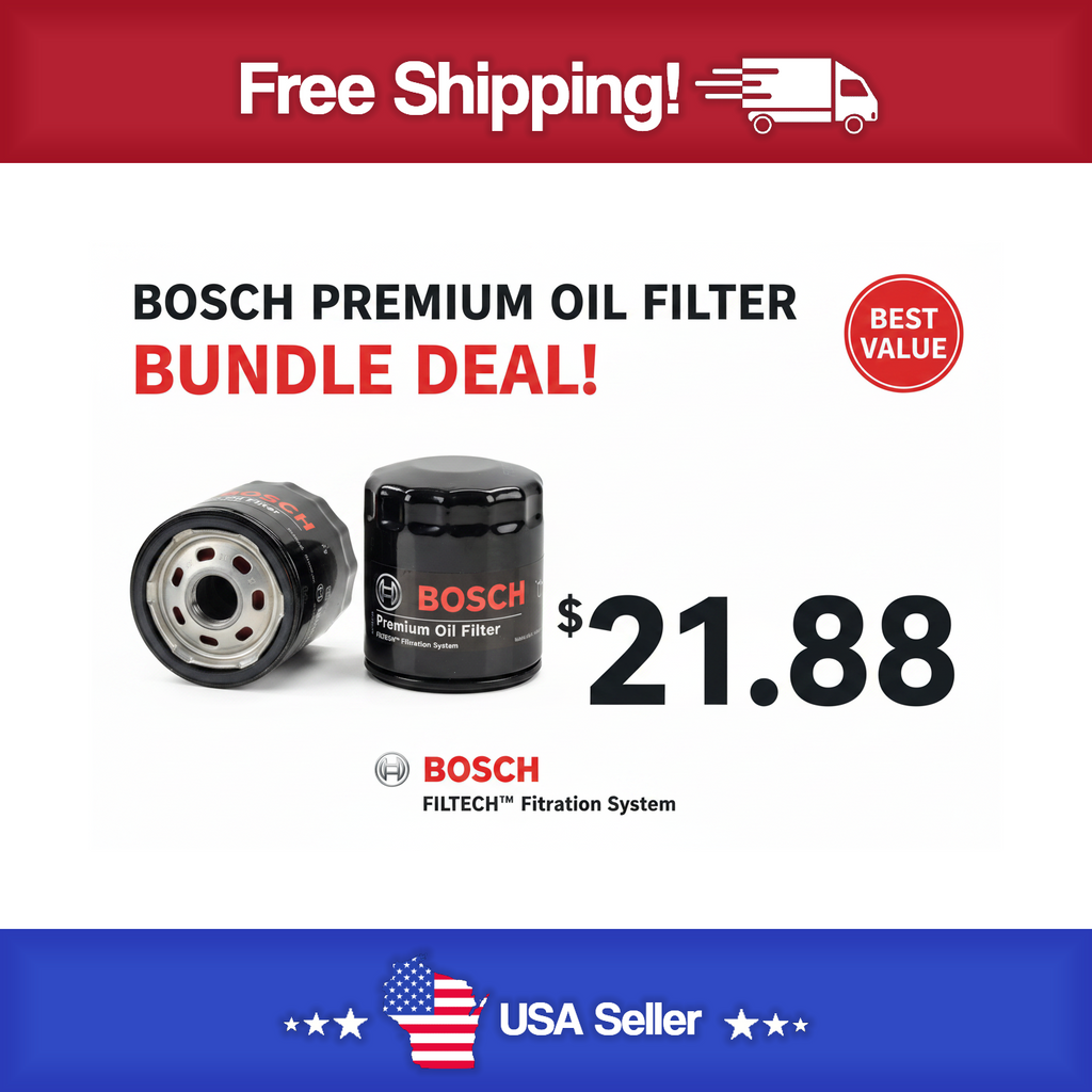 Engine Oil Filter-Premium Oil Filter Bosch 3332 - Great Bundle Price
