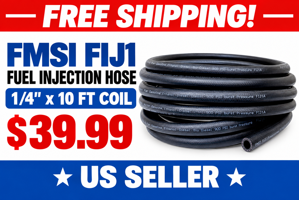 FMSI FIJ1 Fuel Injection Hose - 1/4" x 10 ft Coil