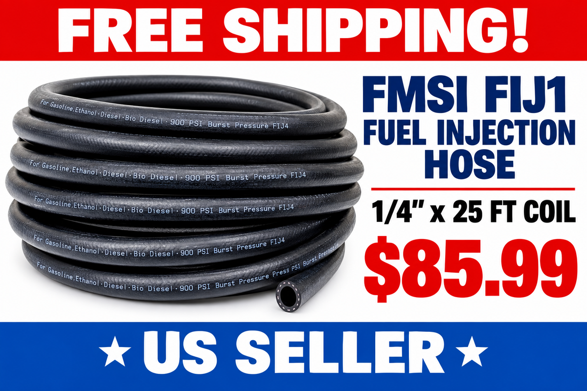 FMSI FIJ1 Fuel Injection Hose - 1/4" x 25 ft Coil