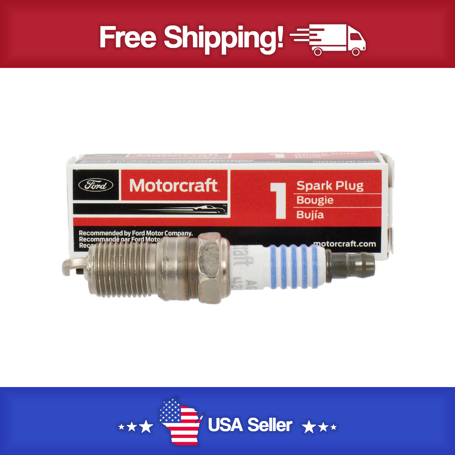 Suppressor Copper Spark Plug  Motorcraft  SP446AX