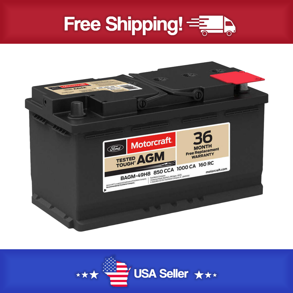 New Battery OEM FORD/Motorcraft AGM 49HA BCI 49 CCA 850 160 Reserve Amp 95Ah