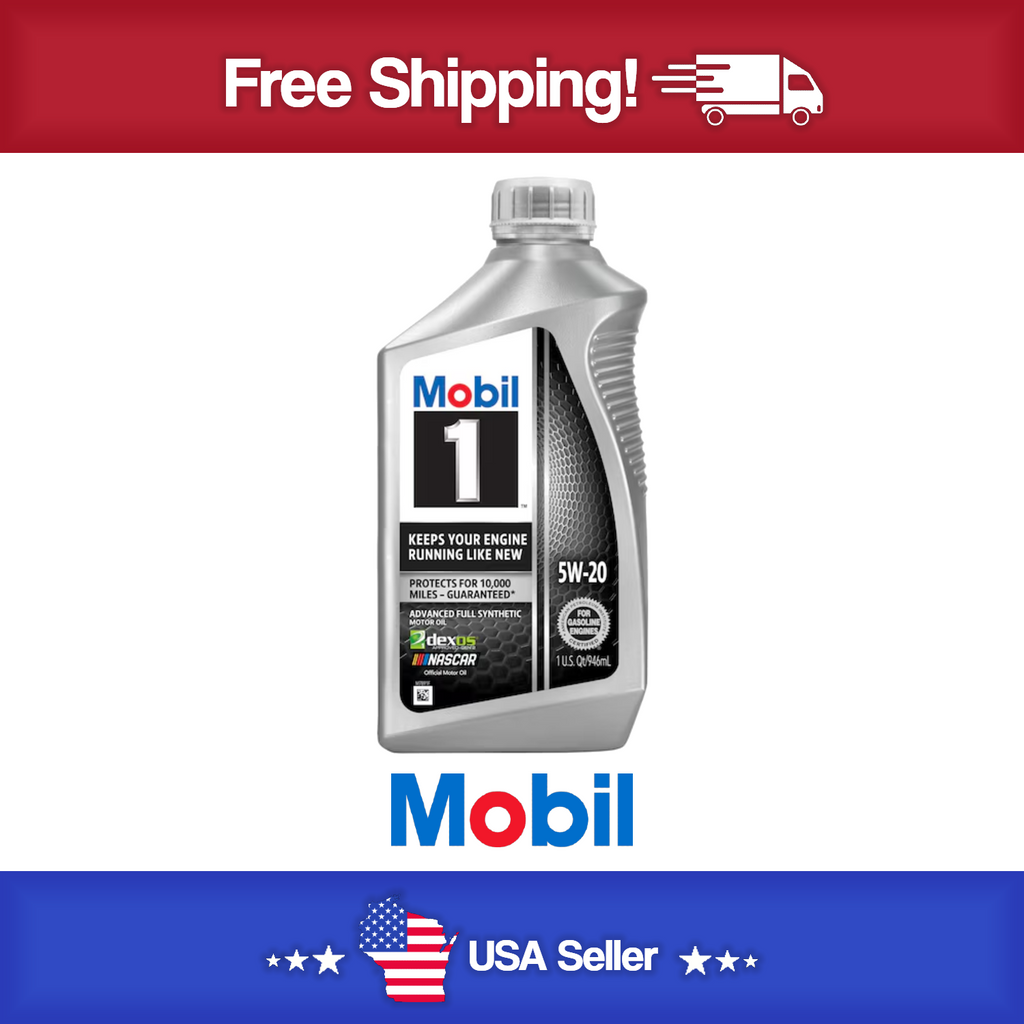 Mobil 1 5W20 Synthetic Oil 1 qt Bottles Case Of 6 Quarts