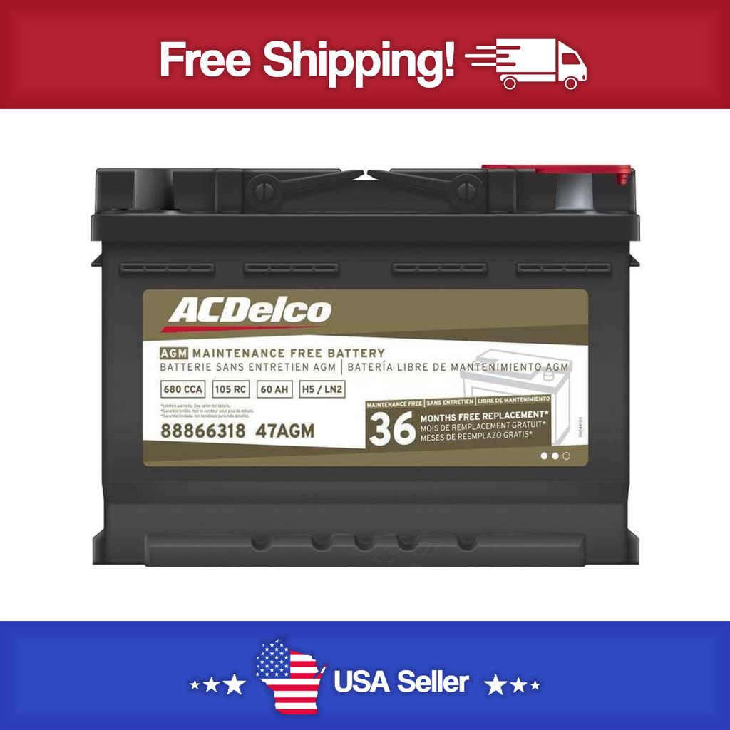 Brand New A-C Delco 47AGM Battery - 680CCA- 13-2022 Enclave - 17-2025 Civic