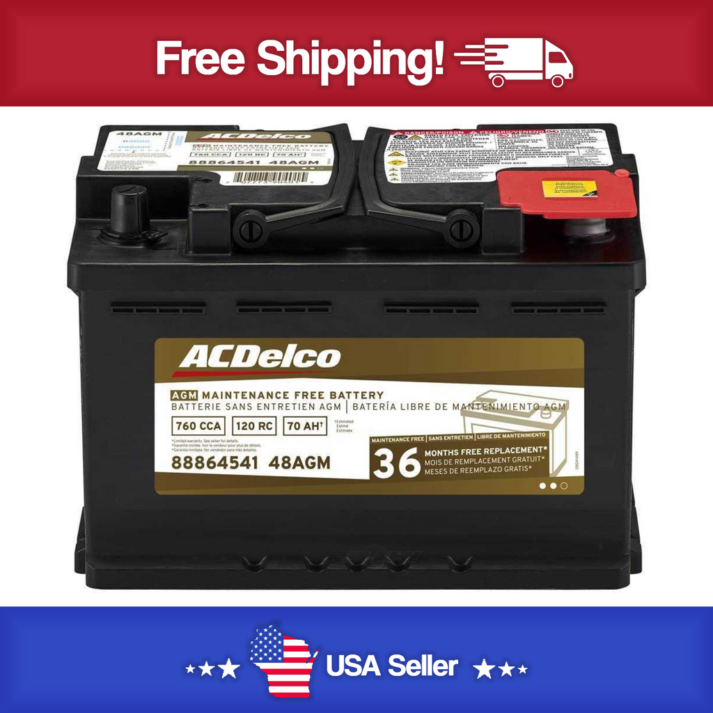 Brand New A-C Delco 48AGM Battery - 760CCA - 18-2026 Trax ,Tahoe -  17-2025 Escape