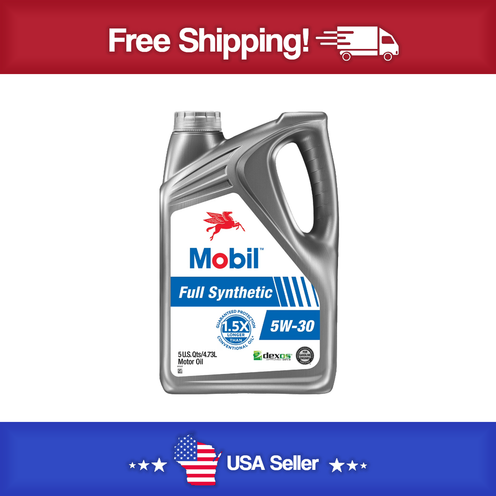 Mobil 125198 Full Synthetic Motor Oil 5W-30 - 5 Quart Jug