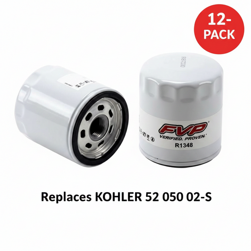 12 PACK Fits KOHLER 52 050 02-S Engine Oil Filters - FVP Filter 12 Pack