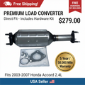 EPA-compliant, direct-fit rear catalytic converter for 2003–2007 Honda Accord 2.4L