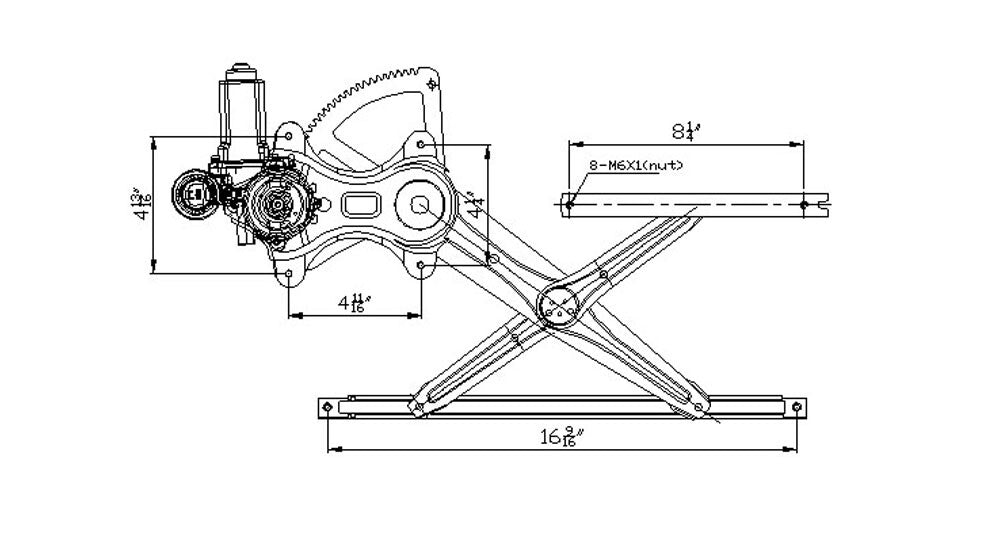 Window Reg w/ Motor  TYC  660129