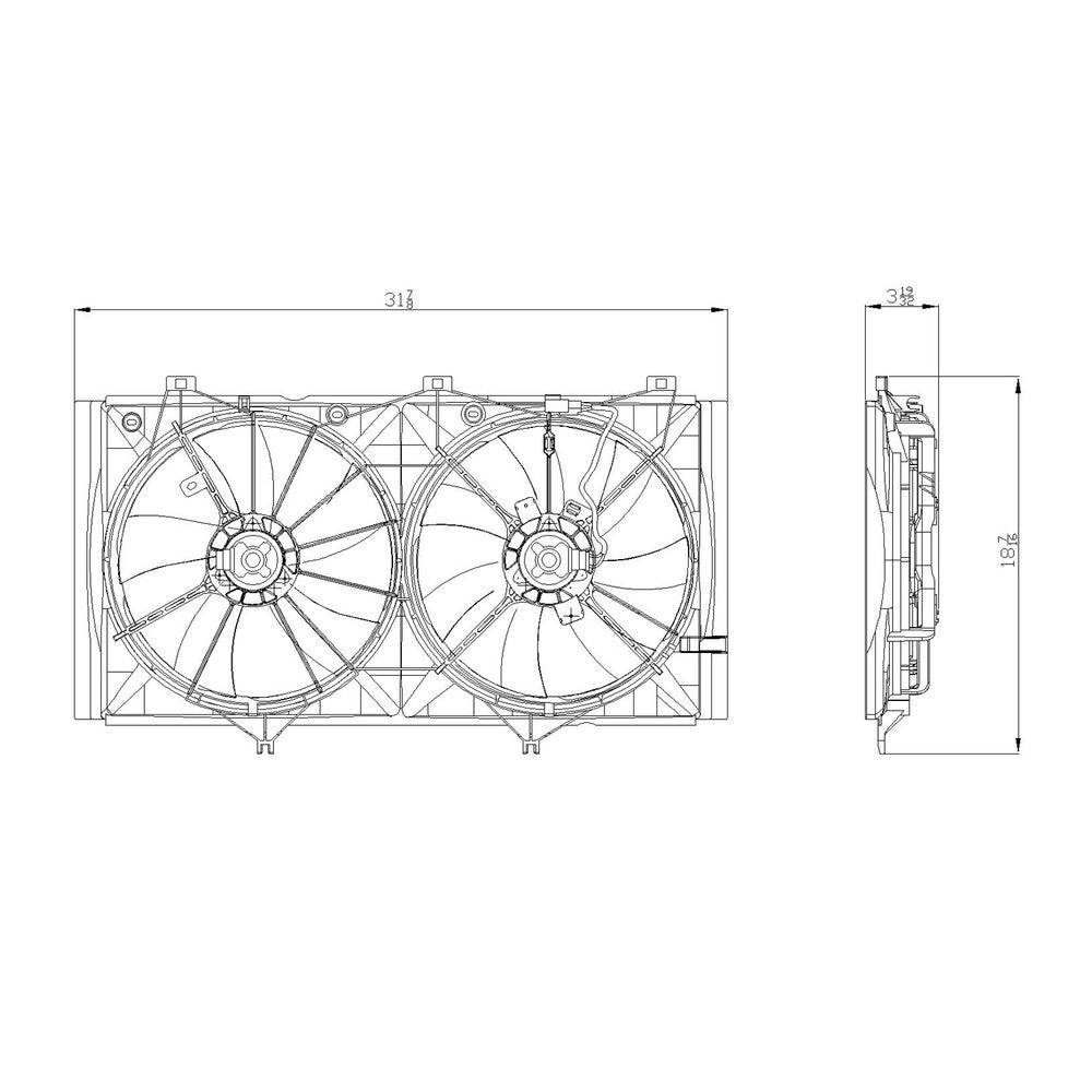 Radiator & Condenser Fan Assy  TYC  622420