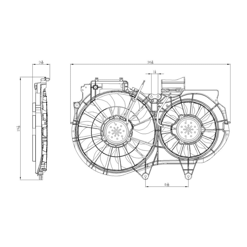 Radiator & Condenser Fan Assy  TYC  622540