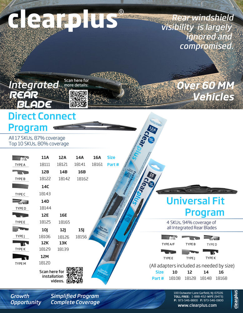 Wiper Blade  Clearplus  18120