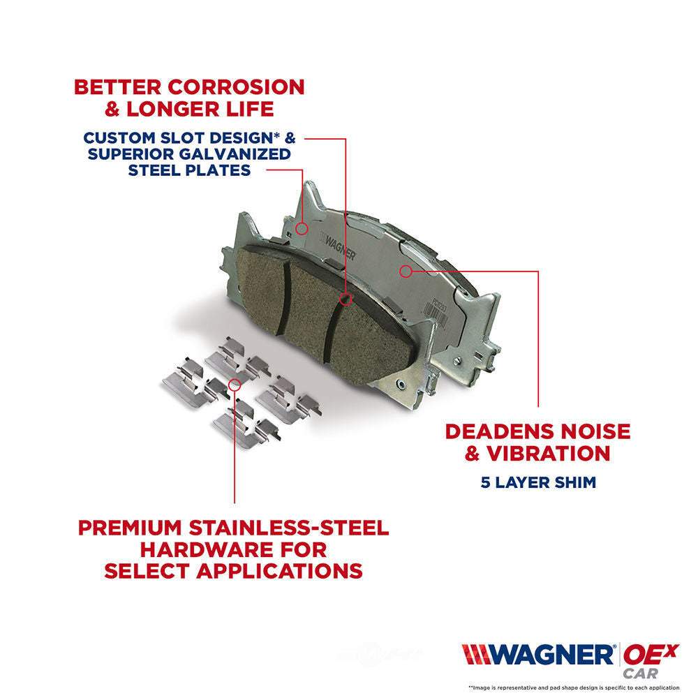 Frt Premium Ceramic Brake Pads  Wagner  OEX815D