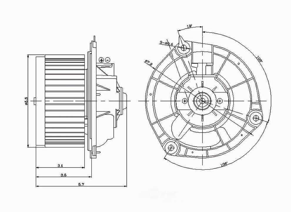New Blower Motor   Global Parts Distributors   2311604