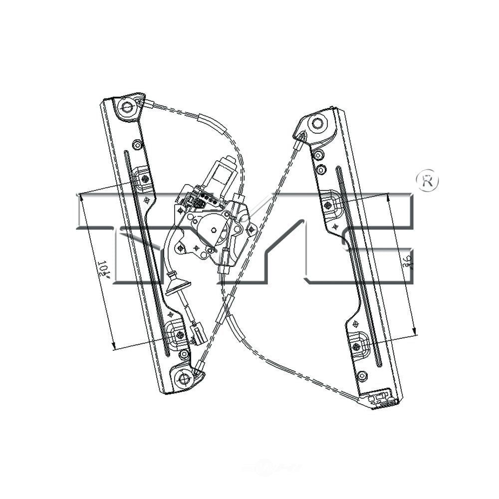 Window Reg w/ Motor  TYC  660497