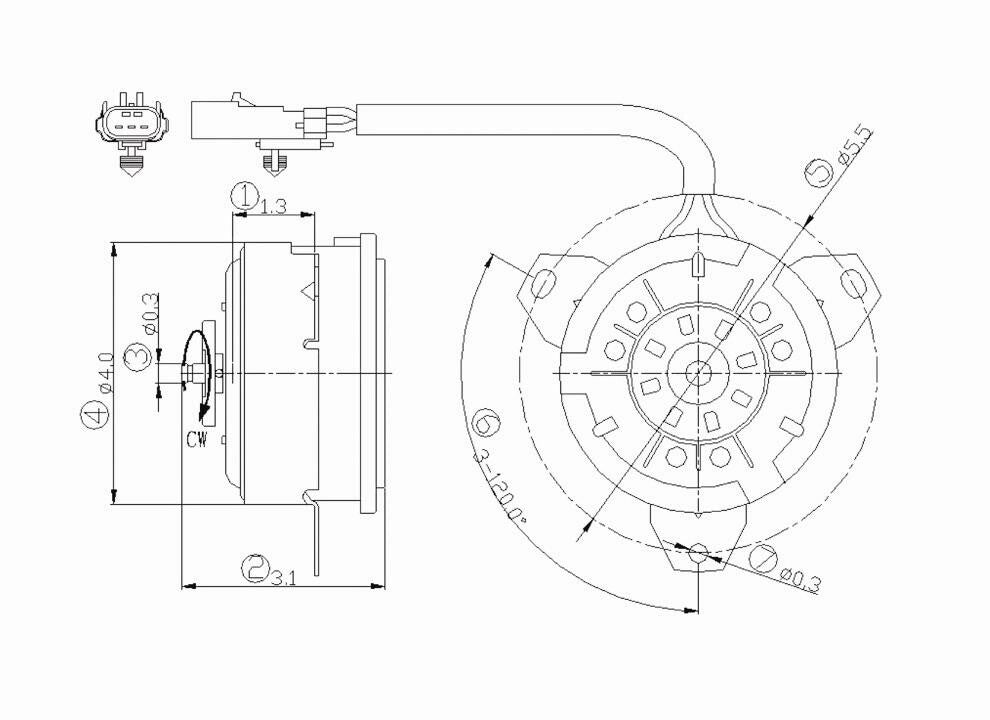 Radiator Fan Motor  TYC  630330