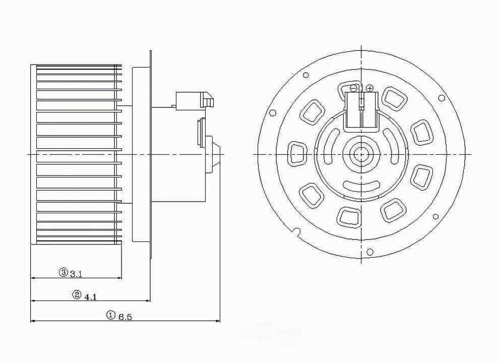 New Blower Mtr w/Wheel   Global Parts Distributors   2311519