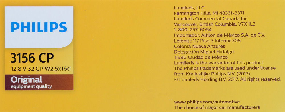 Turn Signal Light  Philips  3156CP