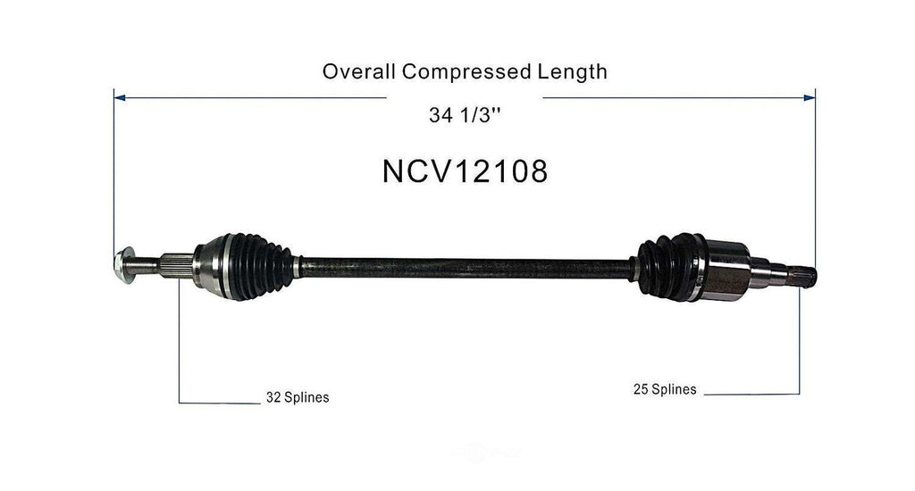Right New CV Complete Assy   GSP North America   NCV12108