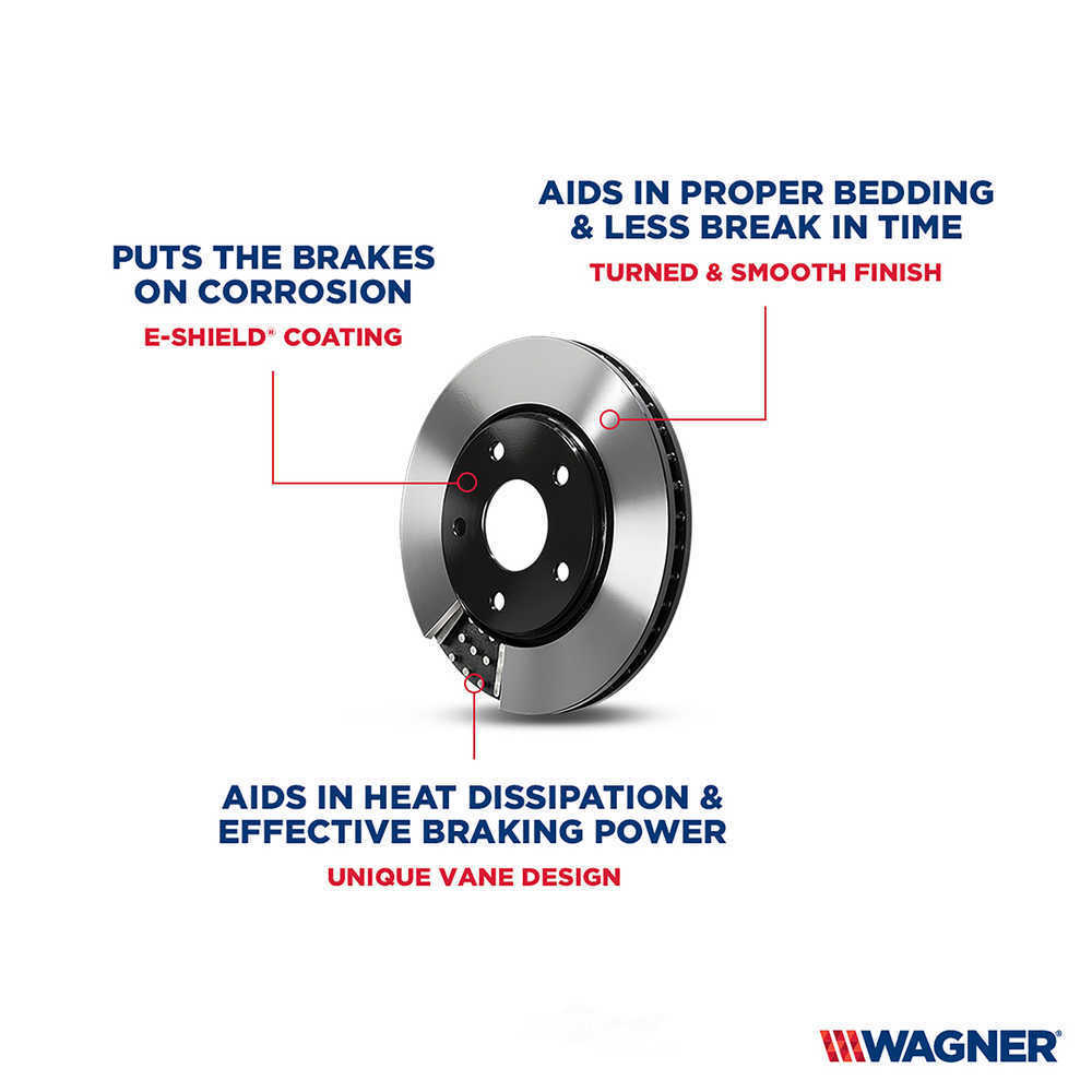 Rr Disc Brake Rotor  Wagner  BD180045E