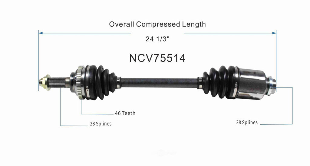 Right New CV Complete Assy   GSP North America   NCV75514