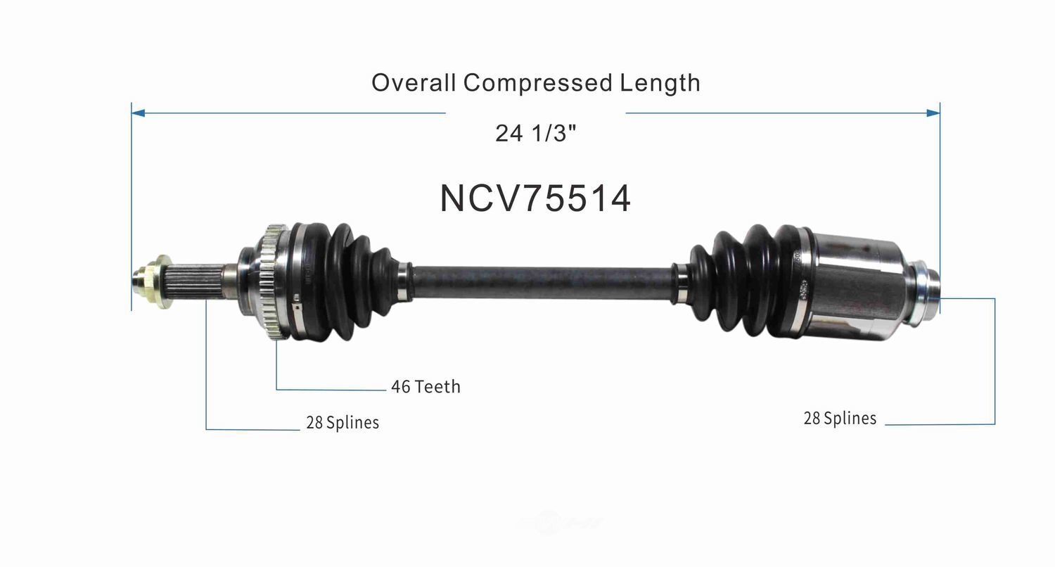 Right New CV Complete Assy   GSP North America   NCV75514