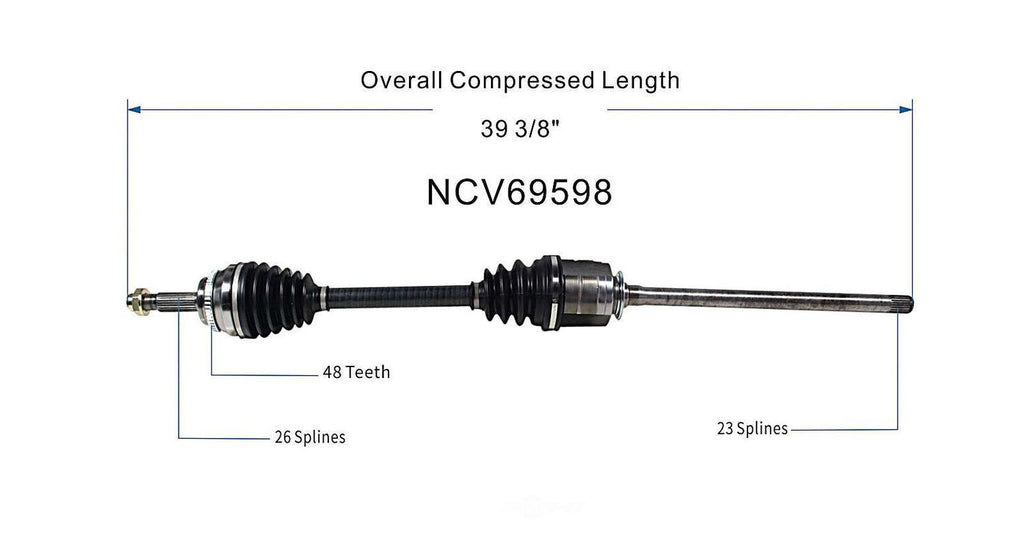 Right New CV Complete Assy   GSP North America   NCV69598