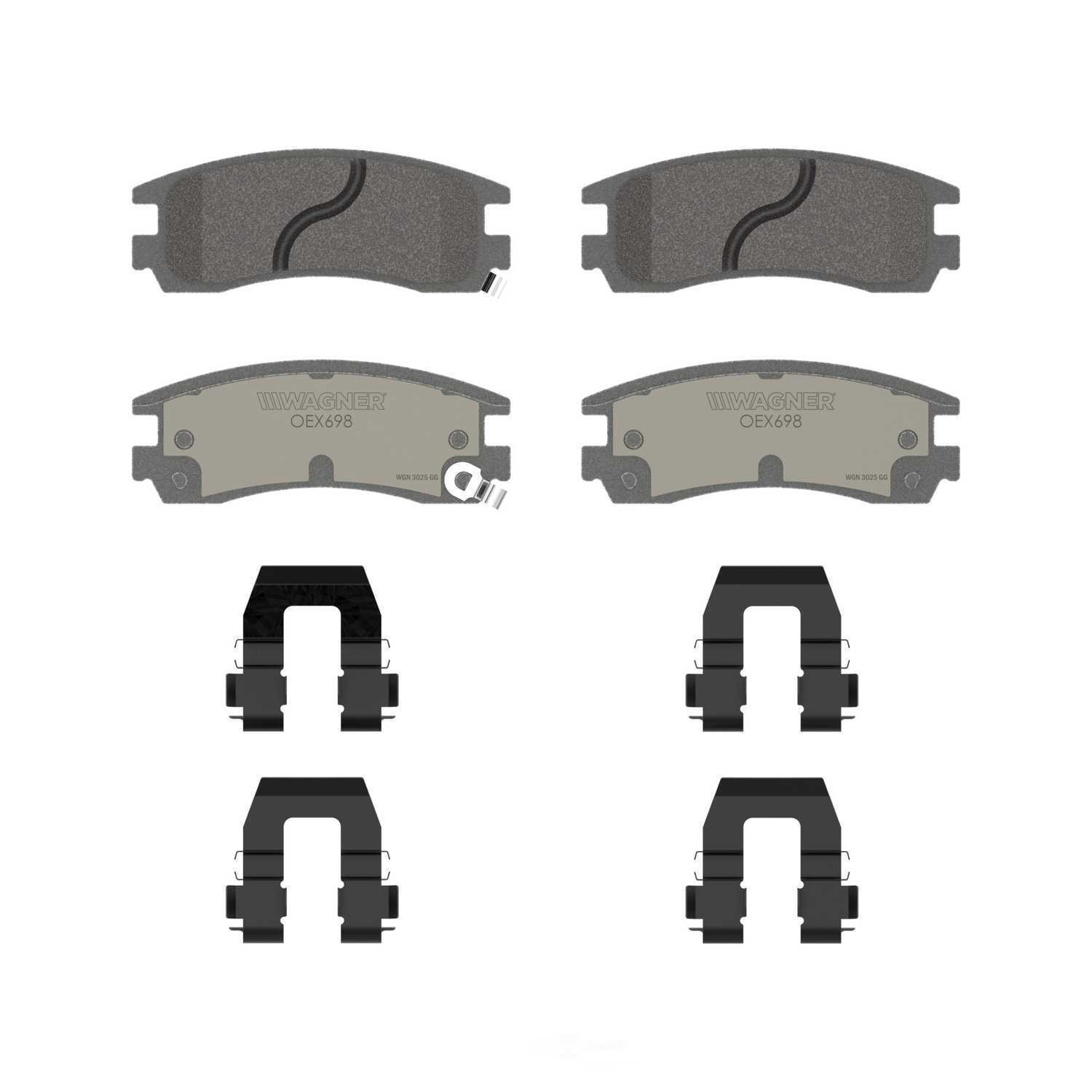 Rr Premium Ceramic Brake Pads  Wagner  OEX698