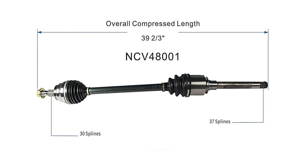 Right New CV Complete Assy   GSP North America   NCV48001