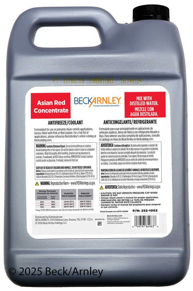 Anti-Freeze  Beck/Arnley  252-1002