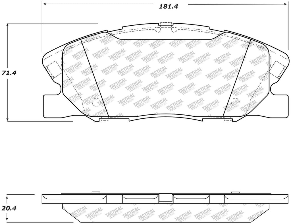 Frt Severe Duty Brake Pads  Centric Parts  307.17670